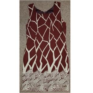 CDC Womens Zebra Sleeveless Sheath Dress Size 8